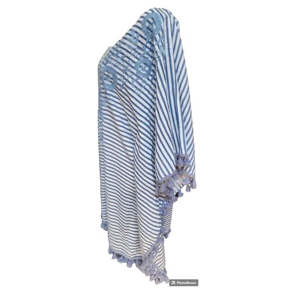 Debbie Katz South Beach Kimono Oversized Top Size Medium Embroidered Boho - Picture 6 of 9